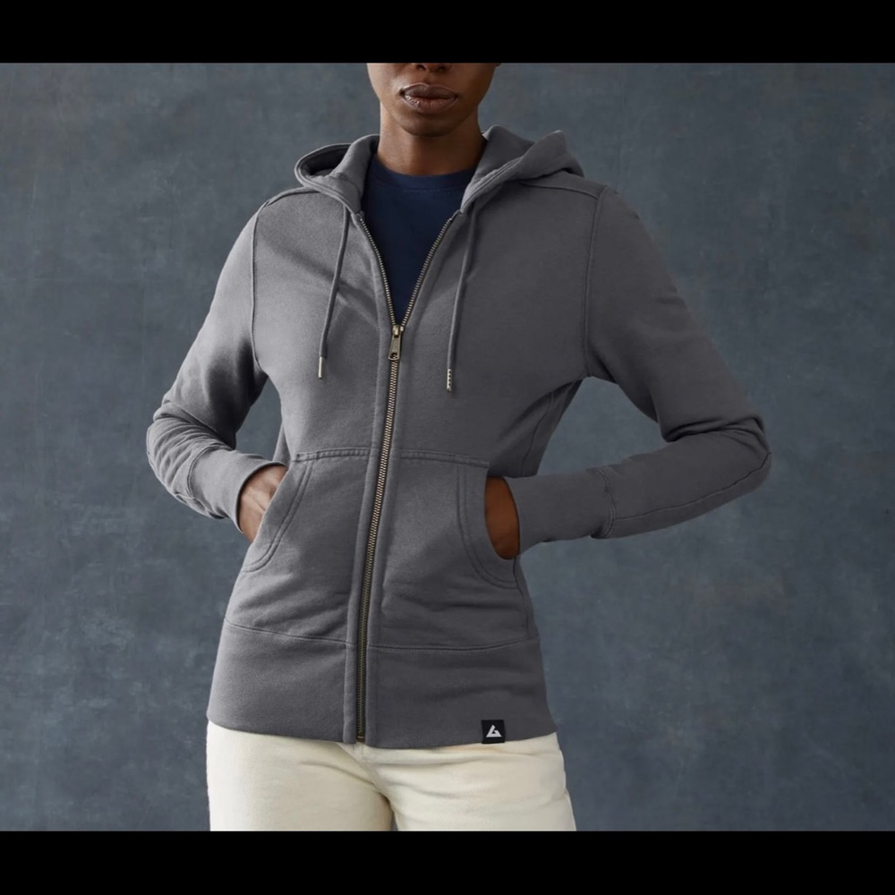 American Giant: Women’s Hoodie Classic Full Zip (Iron)